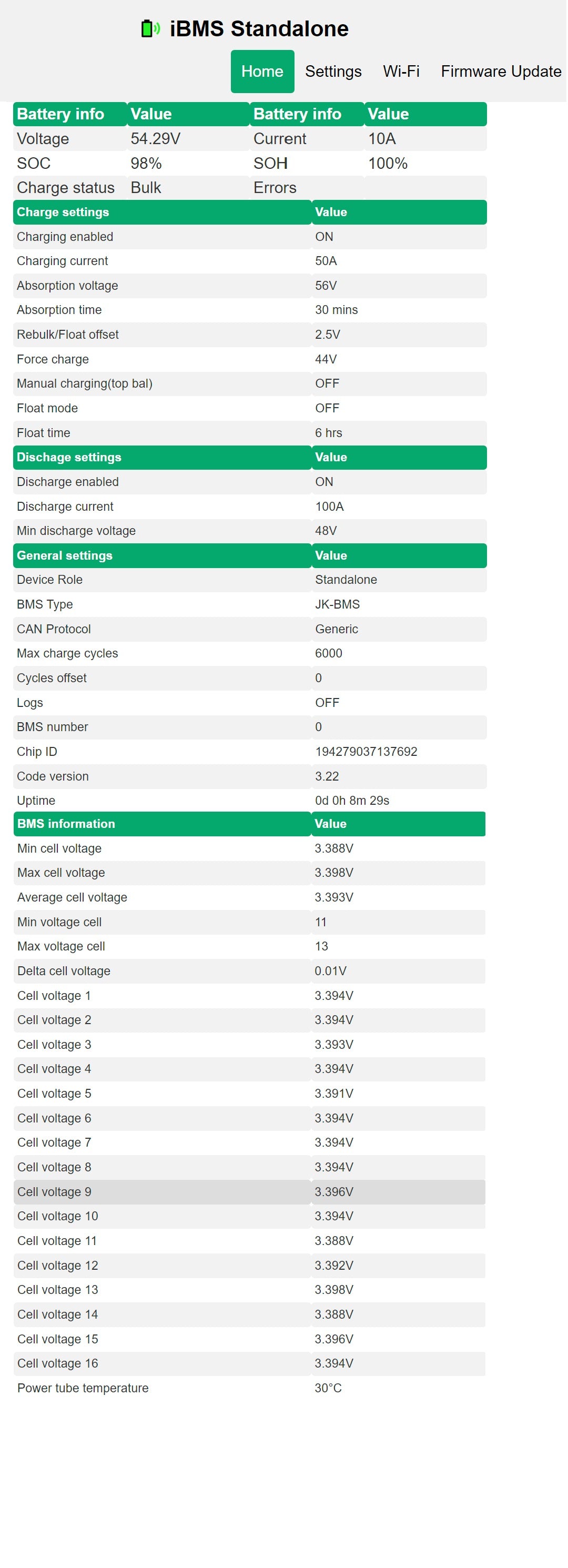 iBMS for JK-BMS as Standalone