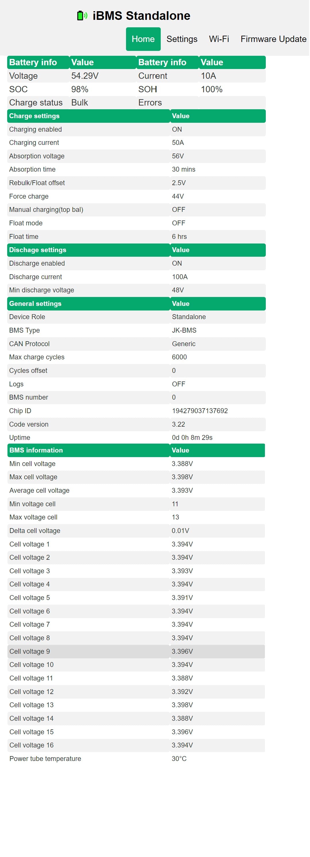 iBMS for JK-BMS Standalone